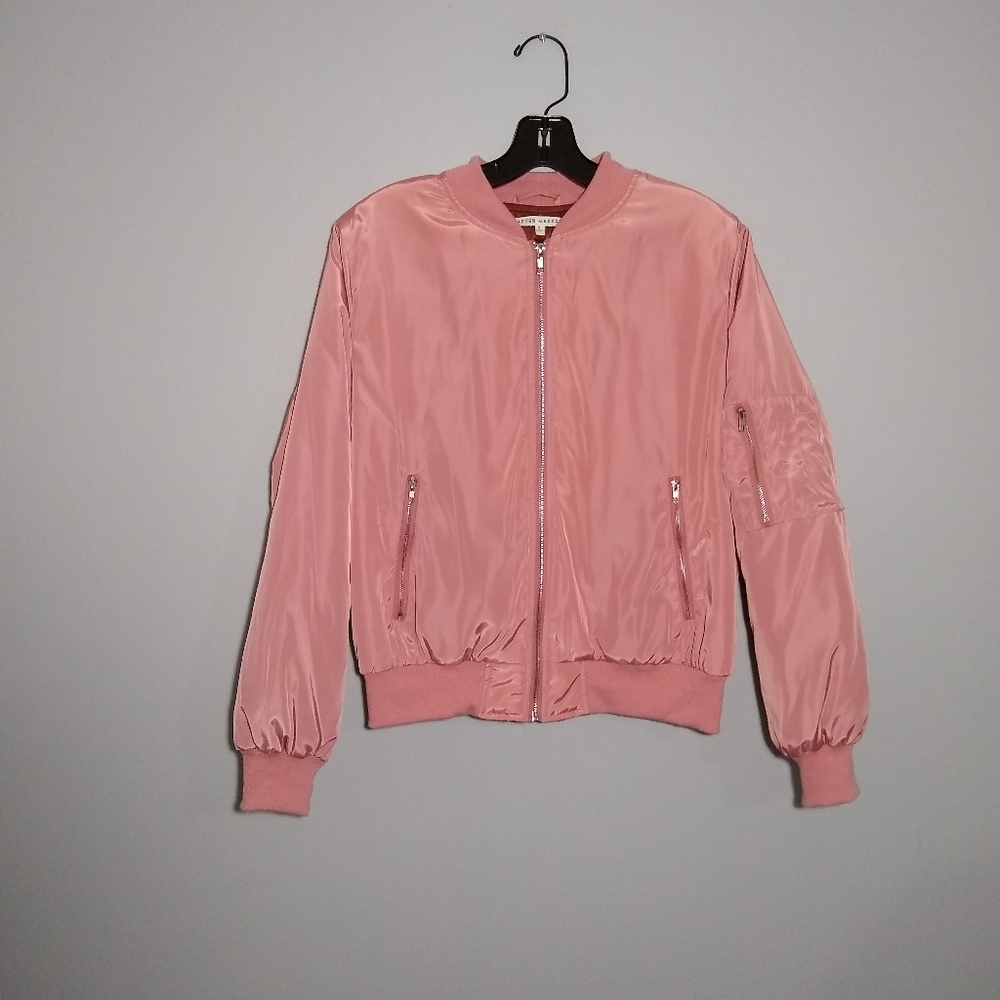 After Market Pink Women's/Juniors Bomber Jacket SM